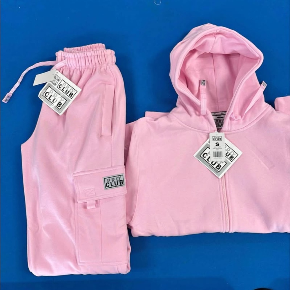 PINK Pro Club Sweat Set – Hoodie & Sweatpants – Unisex